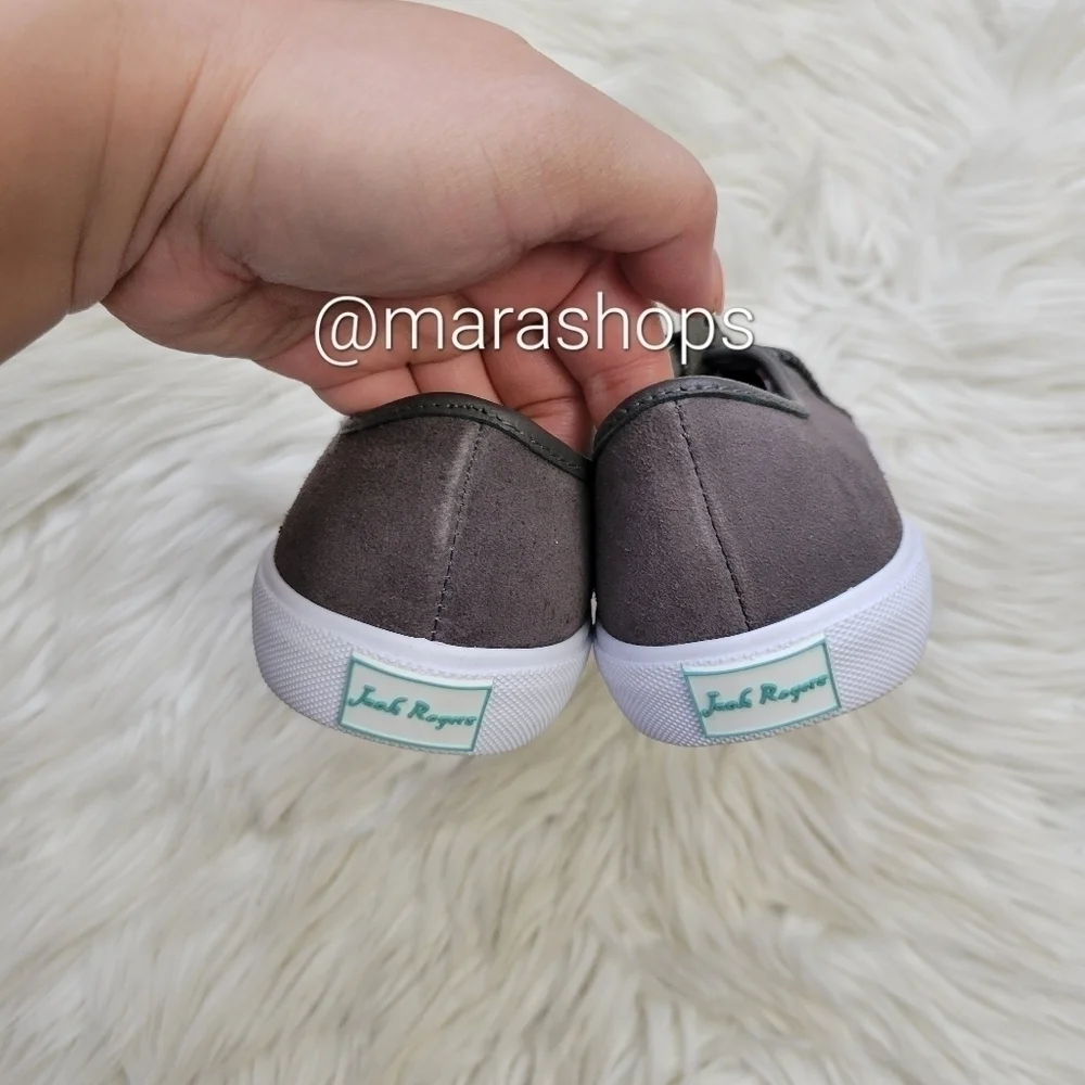 Jack Rogers Carter Grey Suede Sneakers